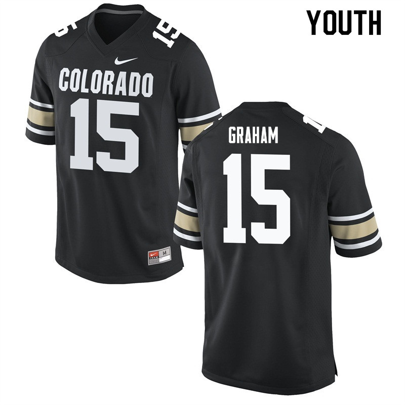 Youth #15 Chris Graham Colorado Buffaloes College Football Jerseys Sale-Home Black - Click Image to Close
